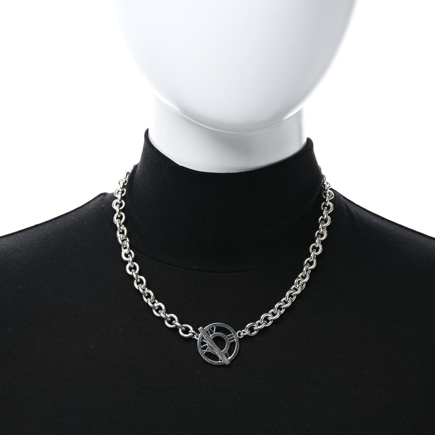 Tiffany Sterling Silver Atlas Toggle Chain Necklace 2 of 6