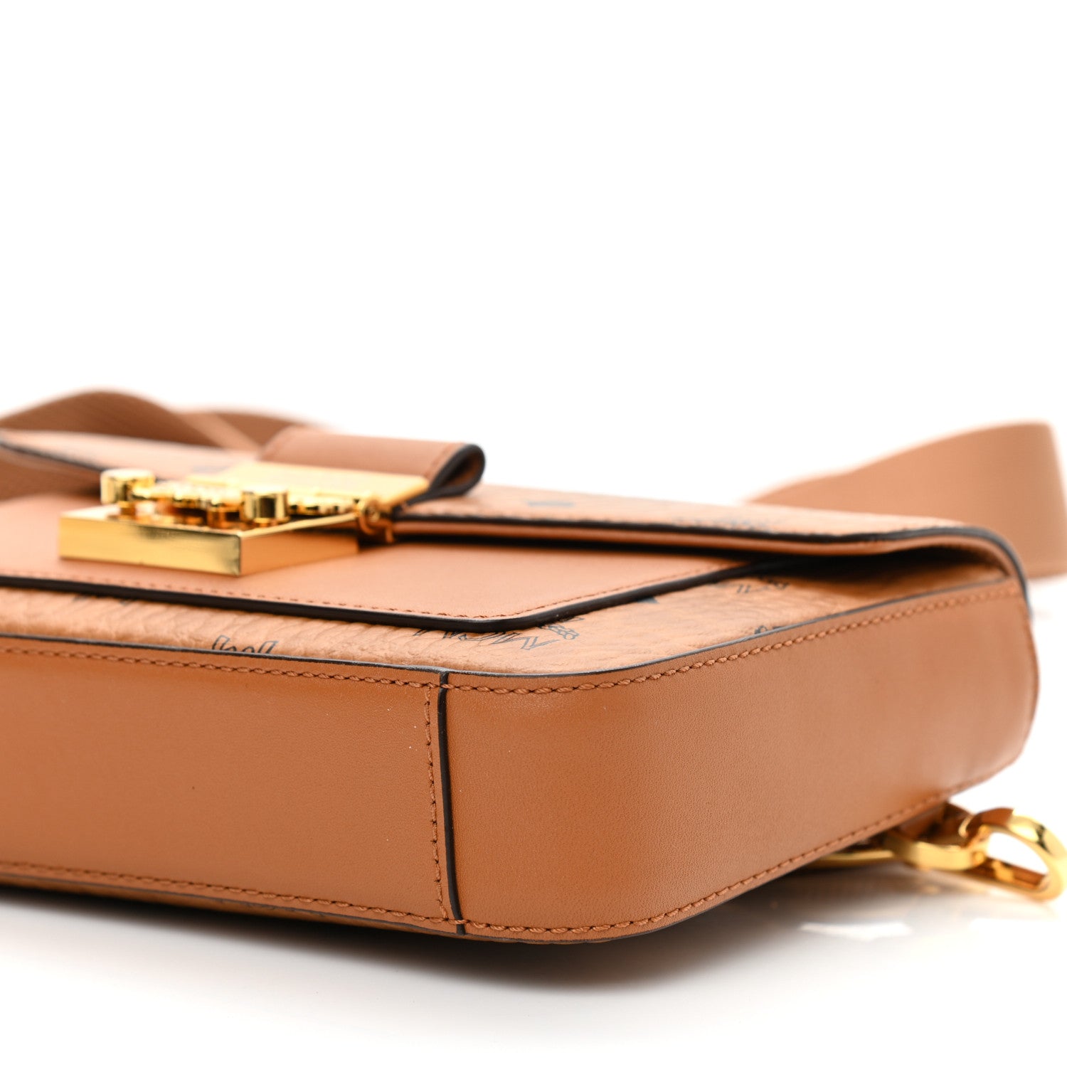 MCM Visetos Small Millie Crossbody Belt Bag Cognac 8 of 8