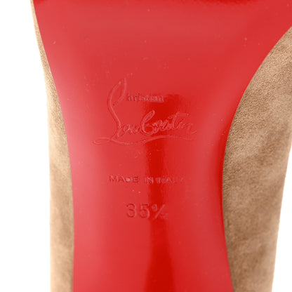Christian Louboutin Veau Velours Decoltish 85 Pumps 35.5 Cappuccino 8 of 9