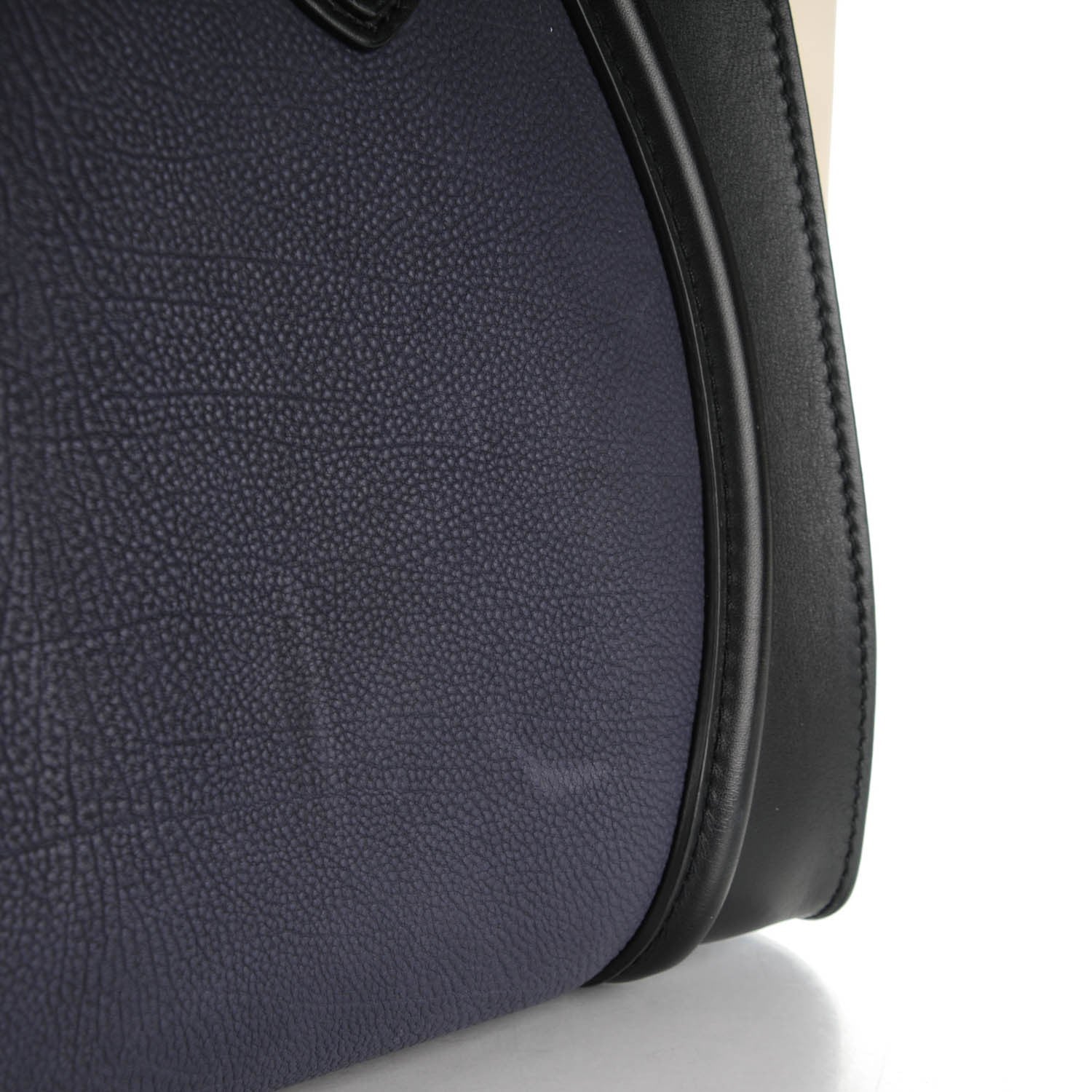 Celine Velluto Calfskin Mini Tri-Color Luggage Navy 7 of 8
