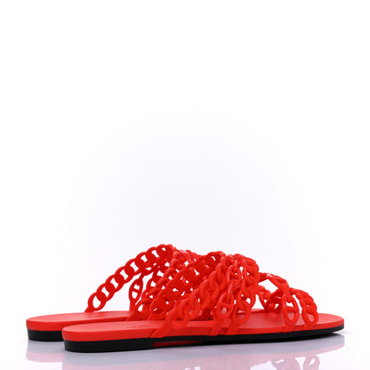 Hermes Rubber Chaine d'Ancre Nude Sandals 38 Pavot 4 of 8