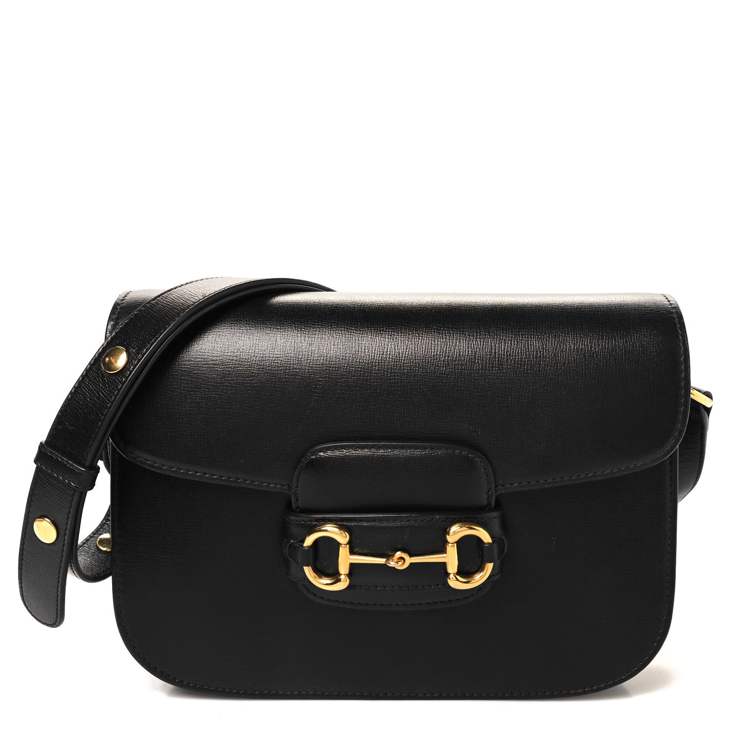 Azalea Calfskin Horsebit 1955 Shoulder Bag Black