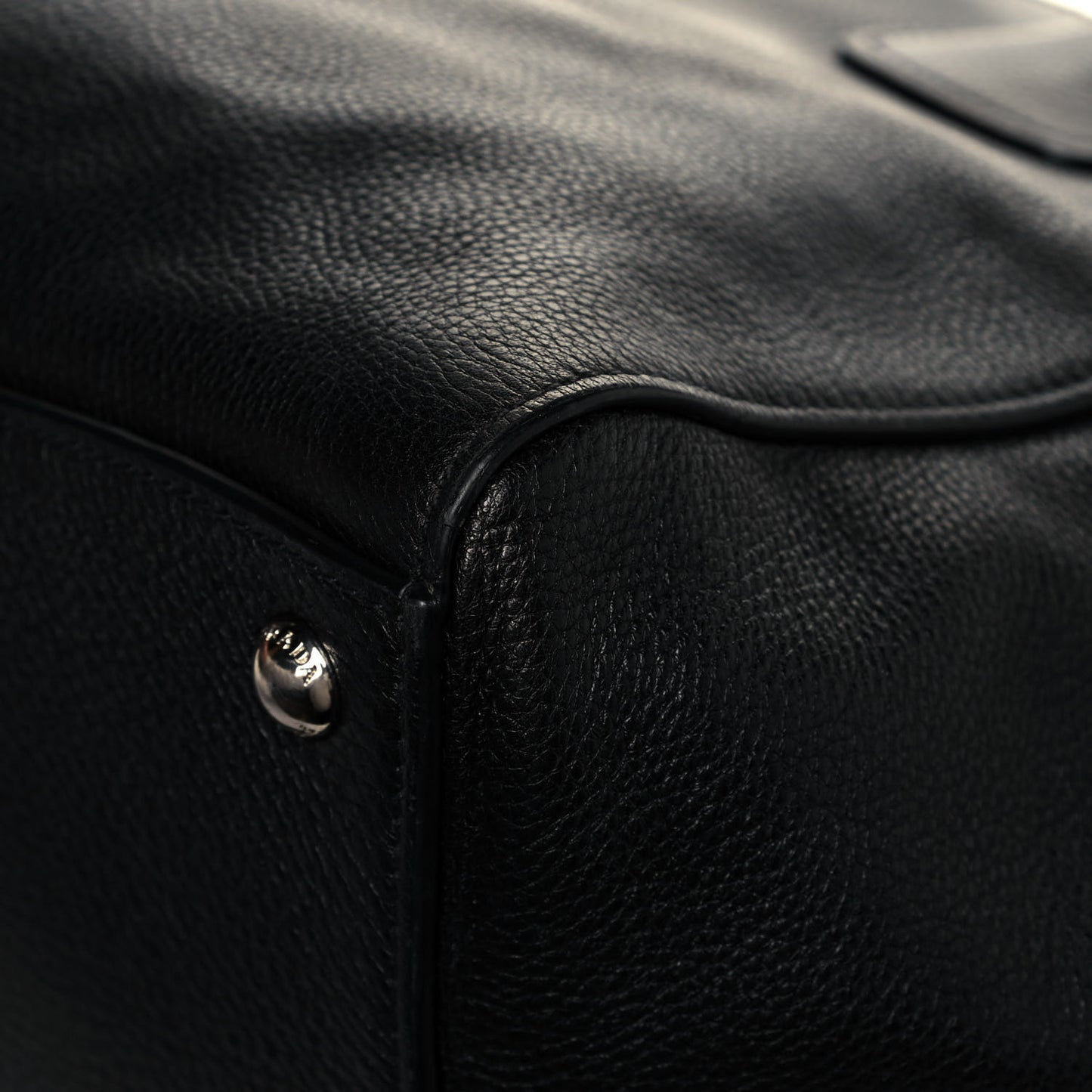Glace Calf Twin Pocket Tote Black
