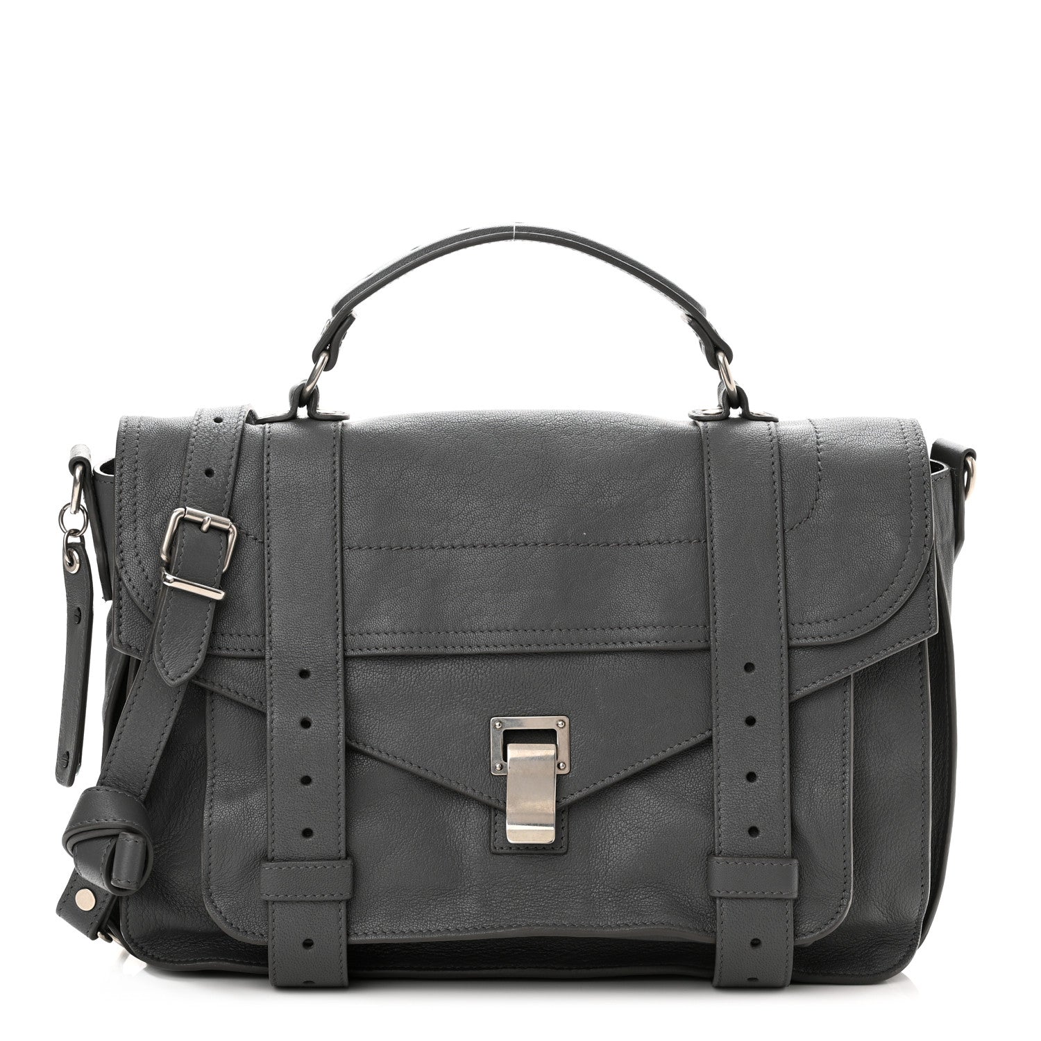 Proenza Schouler Lambskin Medium PS1 Satchel Heather Grey 1 of 11
