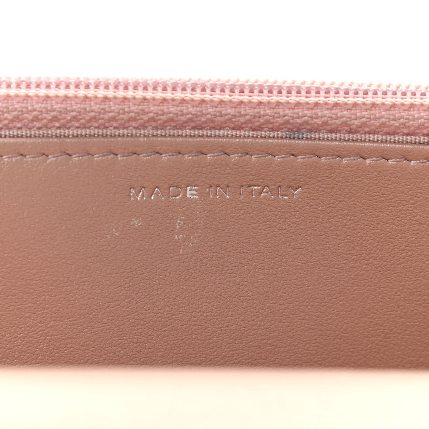 Goatskin Camellia Embossed Wallet On Chain WOC Light Pink