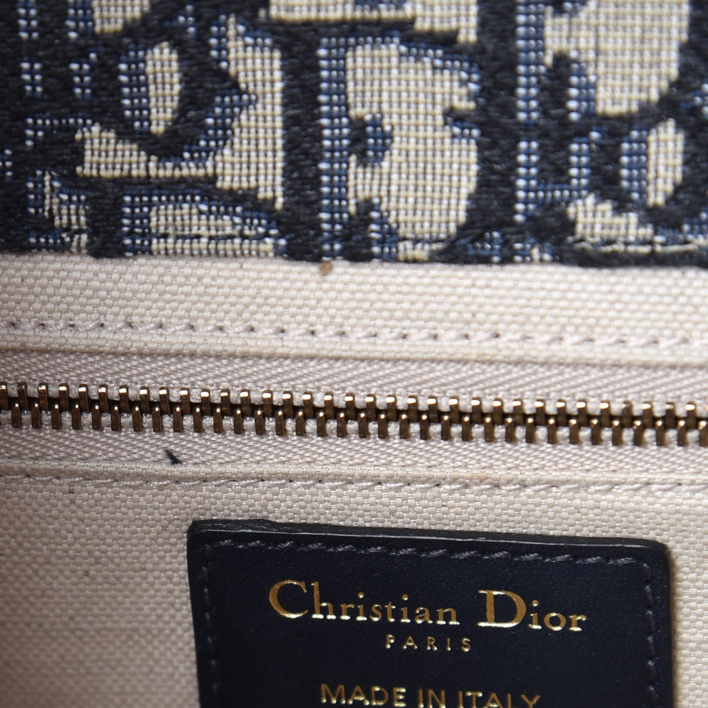 Oblique Small DiorAddict Flap Bag Navy Blue