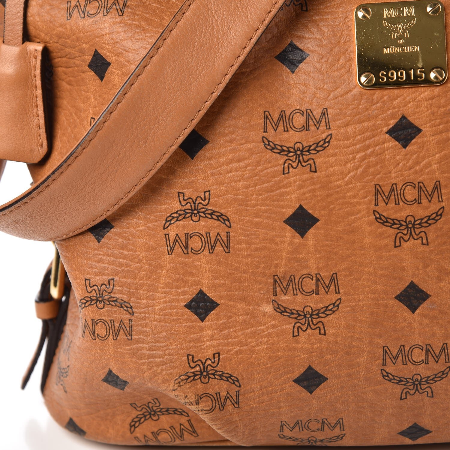 MCM Visetos Hobo Cognac 13 of 15