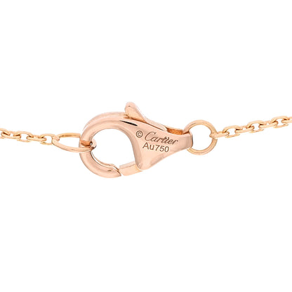 Cartier 18K Pink Yellow White Gold Diamond Trinity Pendant Necklace 4 of 5