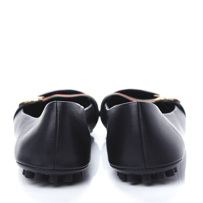 Gucci Calfskin Bayadere Bee Ballerina Flats 39 Black 8 of 12
