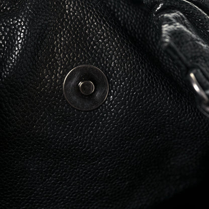 Chanel Distressed Glazed Caviar Quilted Large Elastic Tote Black 11 of 13