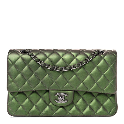 Chanel Iridescent Lambskin Quilted Medium Double Flap Green 1 of 11