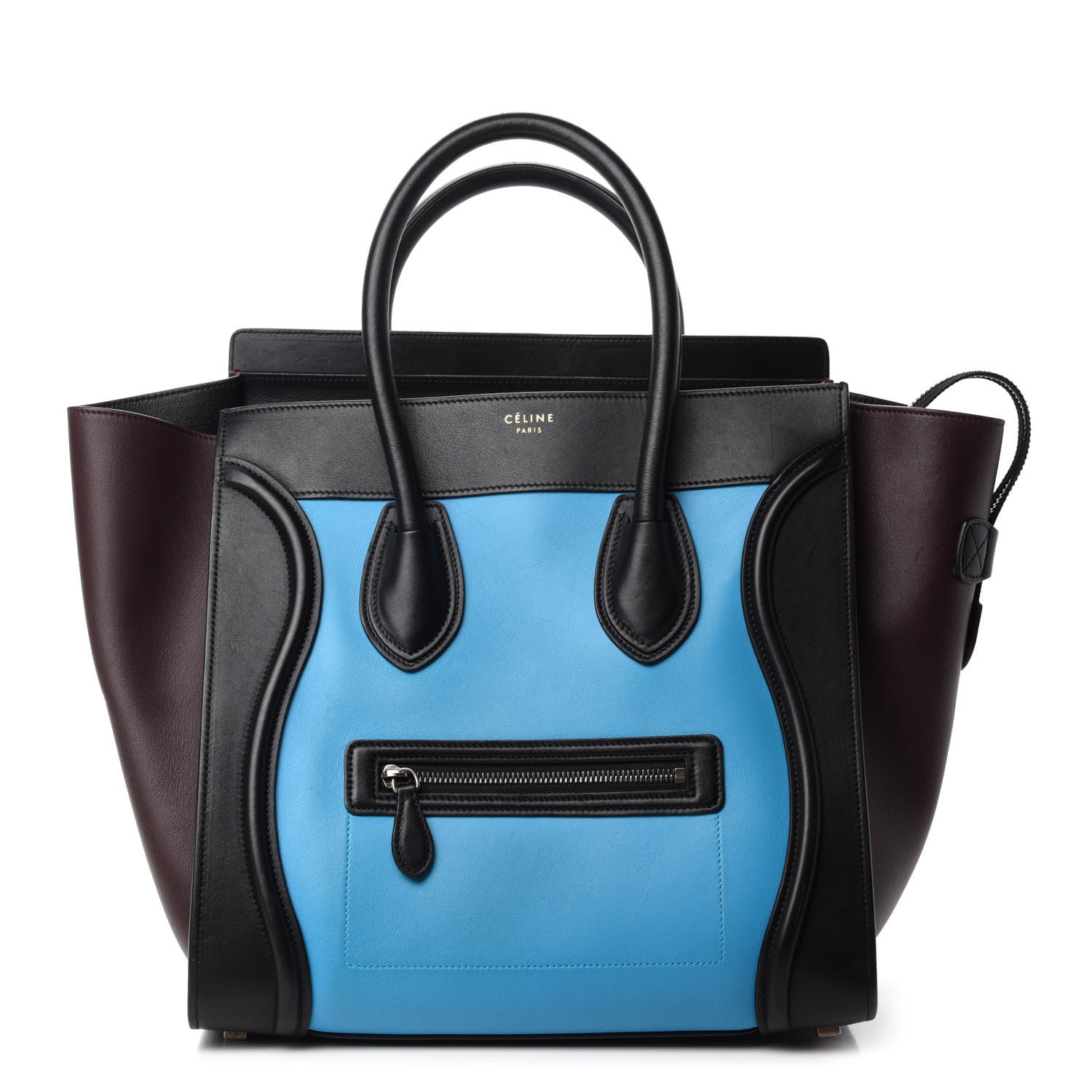 Celine Smooth Calfskin Mini Tri-Color Luggage Turquoise 1 of 12