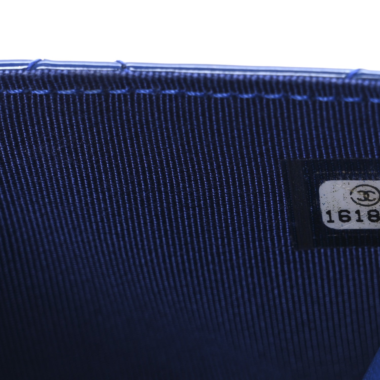 Chanel Patent Calfskin Quilted Wallet On Chain WOC Dark Blue 8 of 11