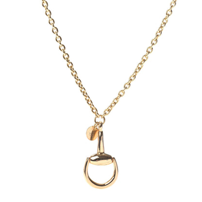 Gucci 18K Yellow Gold Horsebit Pendant Necklace 1 of 5