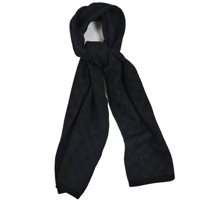 Louis Vuitton Cashmere Damier Scarf Black Grey 1 of 3