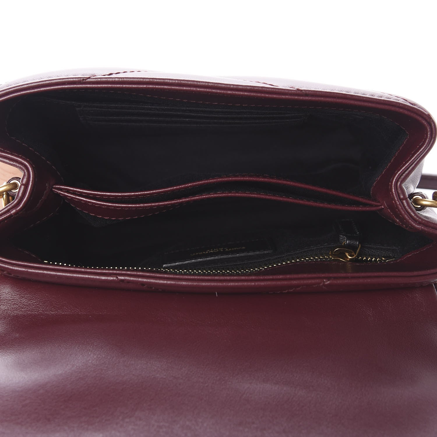Saint Laurent Calfskin Y Quilted Monogram Toy Loulou Monogram Crossbody Bag Rouge Legion 5 of 9