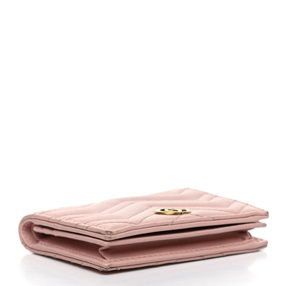 Gucci Calfskin Matelasse GG Marmont Card Case Perfect Pink 4 of 7