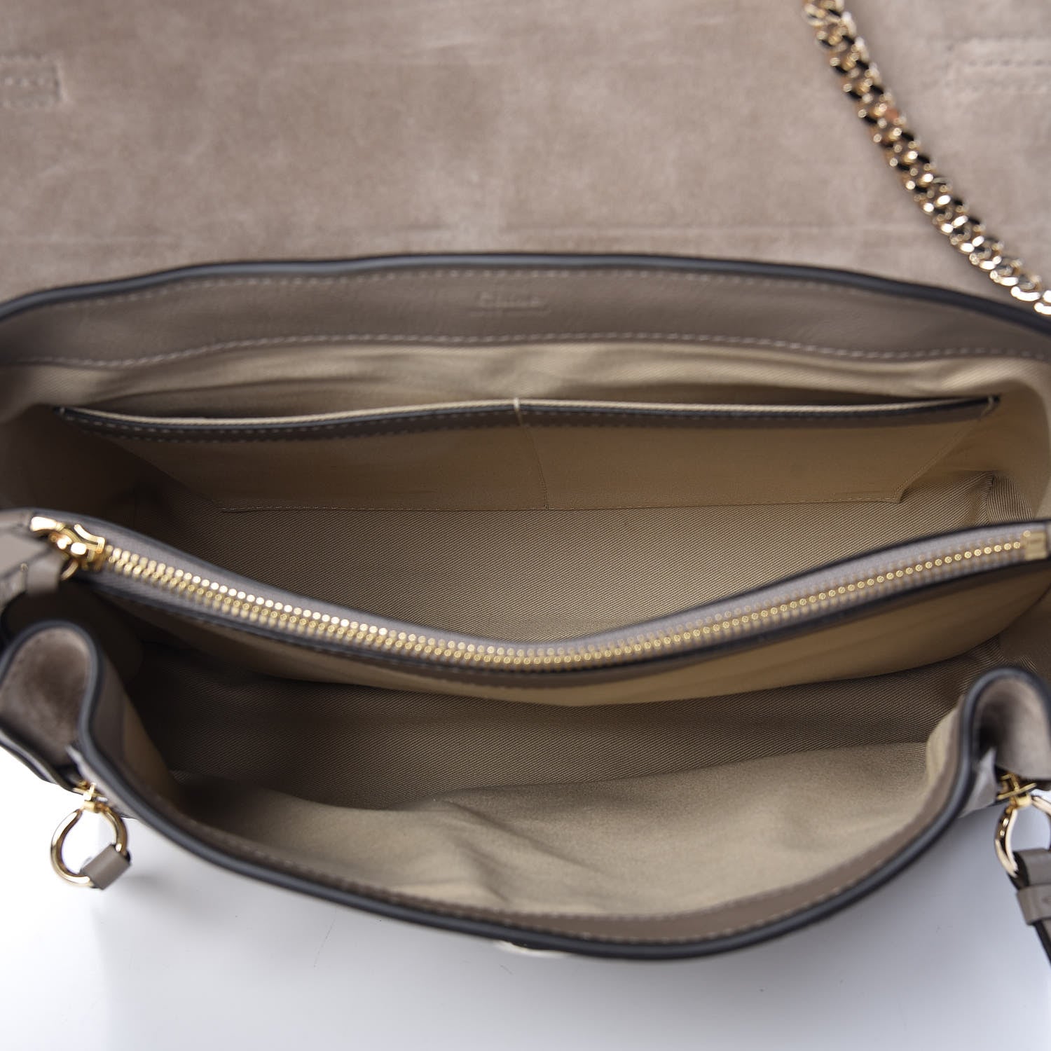 Chloe Calfskin Medium Faye Day Shoulder Bag Motty Grey 5 of 9