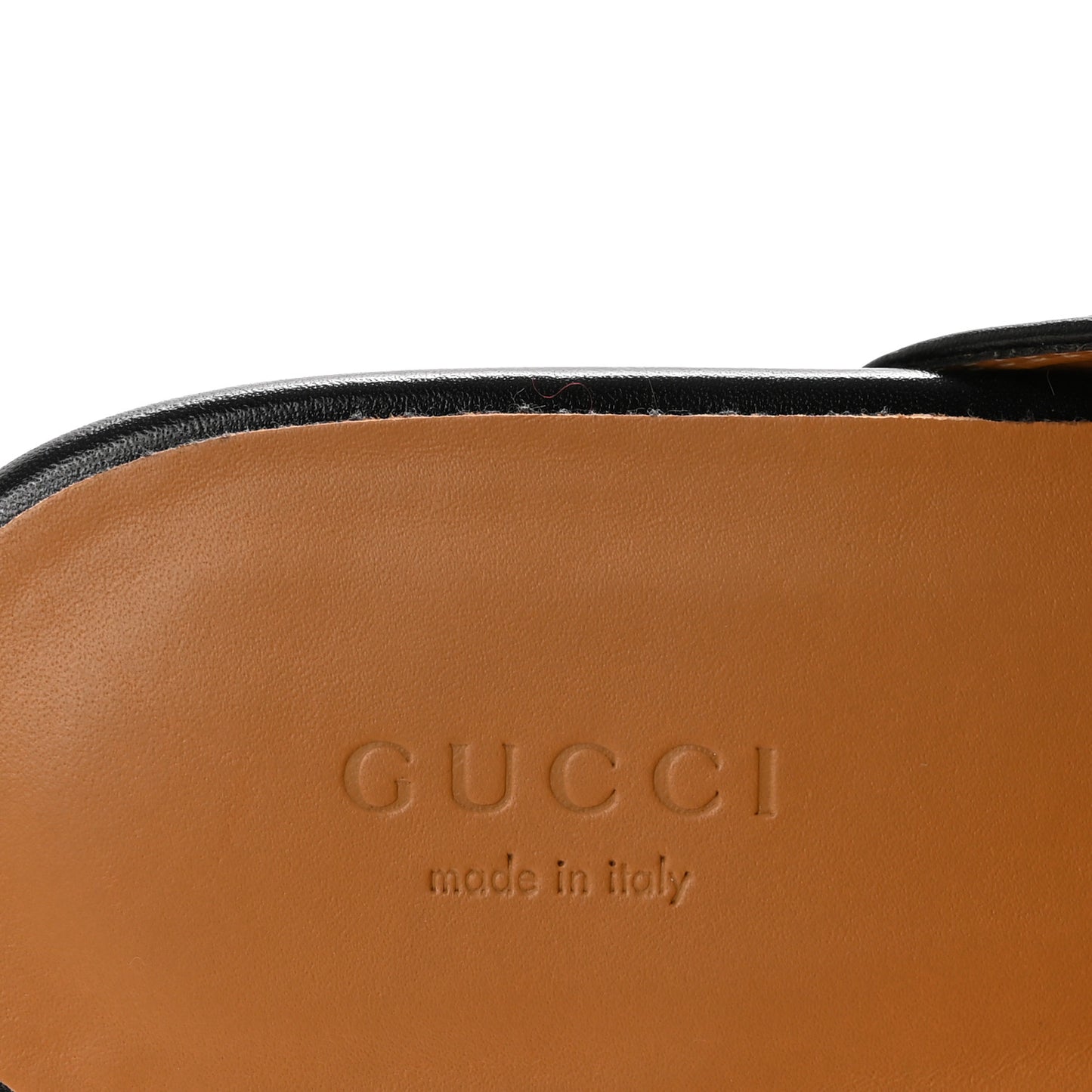 Glamour Calfskin Guccissima Womens Princetown Slippers 40 Black