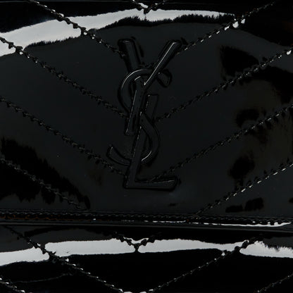 Saint Laurent Patent Matelasse Monogram Medium Niki Chain Satchel Black 8 of 10