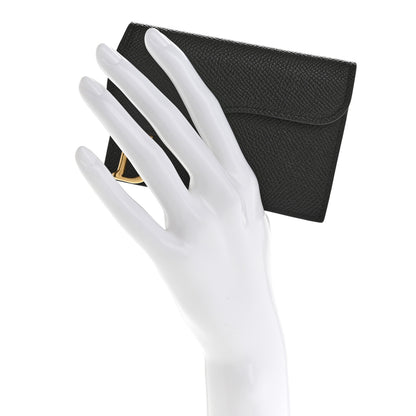 Christian Dior Grained Calfskin Saddle Card Holder Black 2 of 8