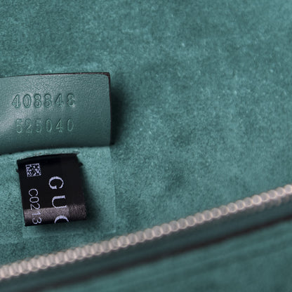 Gucci GG Supreme Monogram Embroidered Medium Dionysus Shoulder Bag Emerald 9 of 10