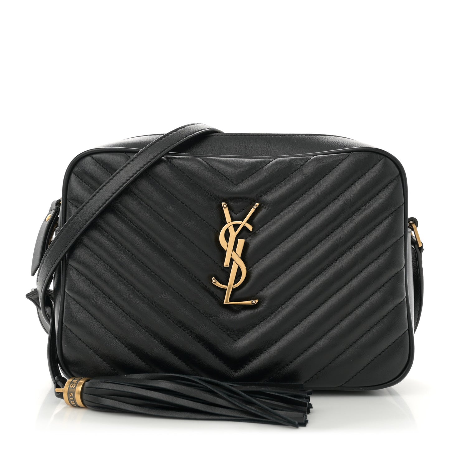 Calfskin Matelasse Monogram Lou Camera Bag Black
