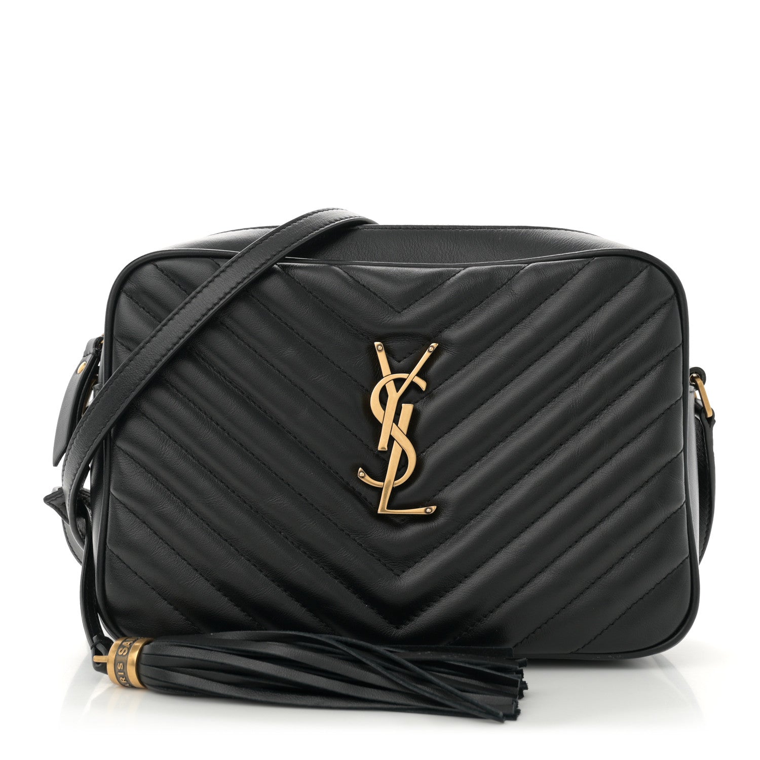 Saint Laurent Calfskin Matelasse Monogram Lou Camera Bag Black 1 of 12
