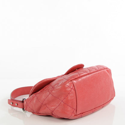 Chanel Glazed Calfskin On The Road Flap Red 4 of 7