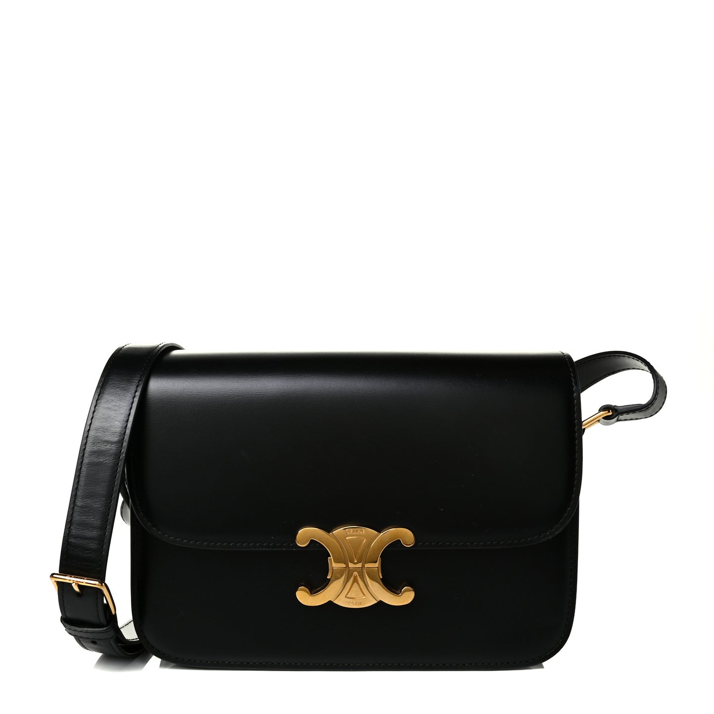 Shiny Calfskin Medium Triomphe Black