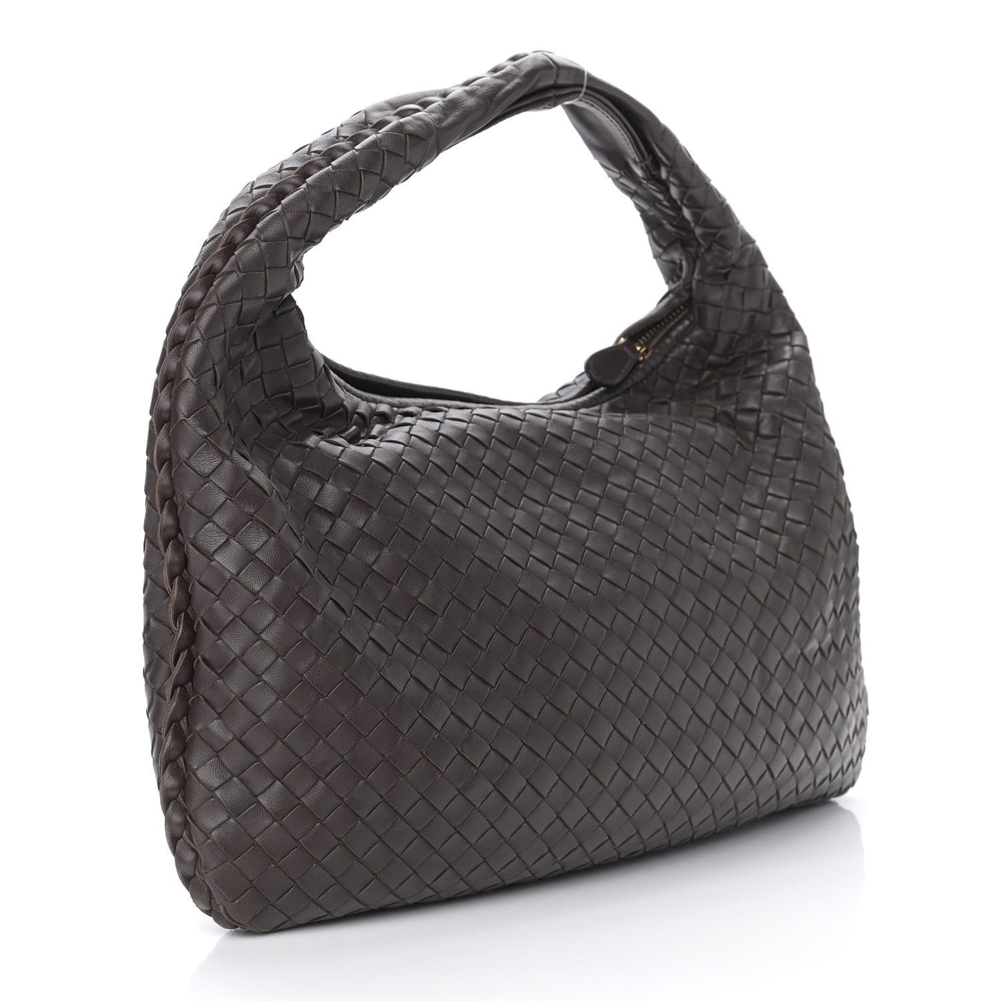 Nappa Intrecciato Medium Veneta Hobo Ebano