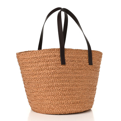 Saint Laurent Raffia Calfskin Medium Panier Tote 3 of 9