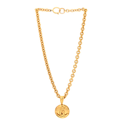 Chanel Metal CC Chain Pendant Necklace Gold 3 of 6