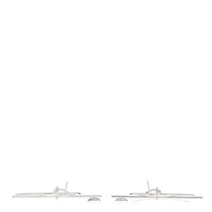 Hermes Sterling Silver MM Loop Earrings 3 of 6