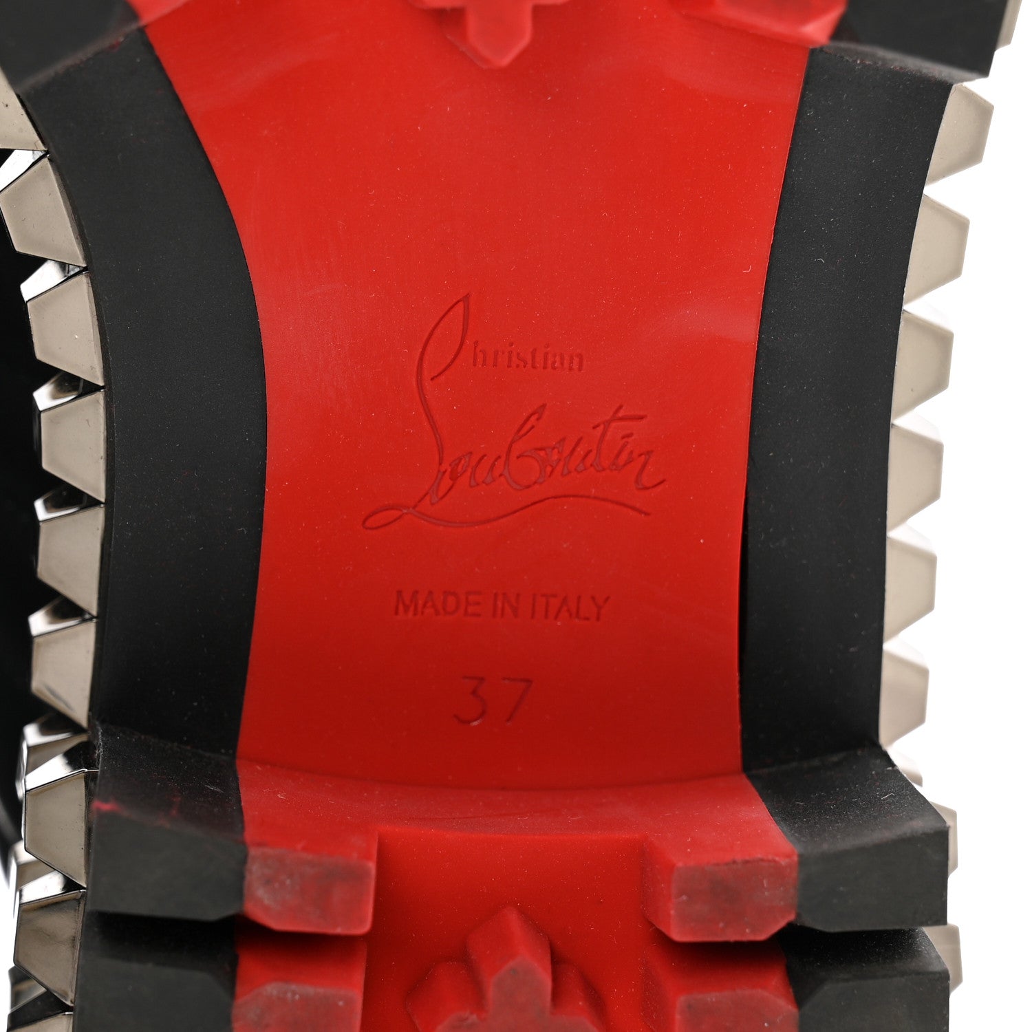 Christian Louboutin Calfskin Quilted Yetota Combat Boots 37 Black 7 of 9
