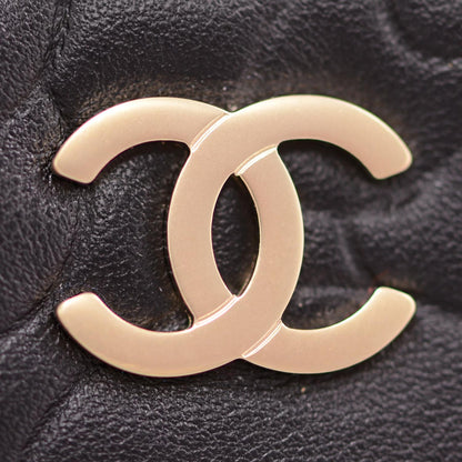 Chanel Camellia Embossed Key Holder Case Black 5 of 10