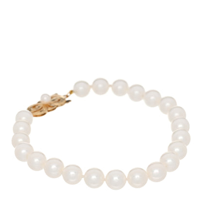 Mikimoto 18K Yellow Gold Akoya Cultured Pearl 7mm Strand Bracelet 2 of 3