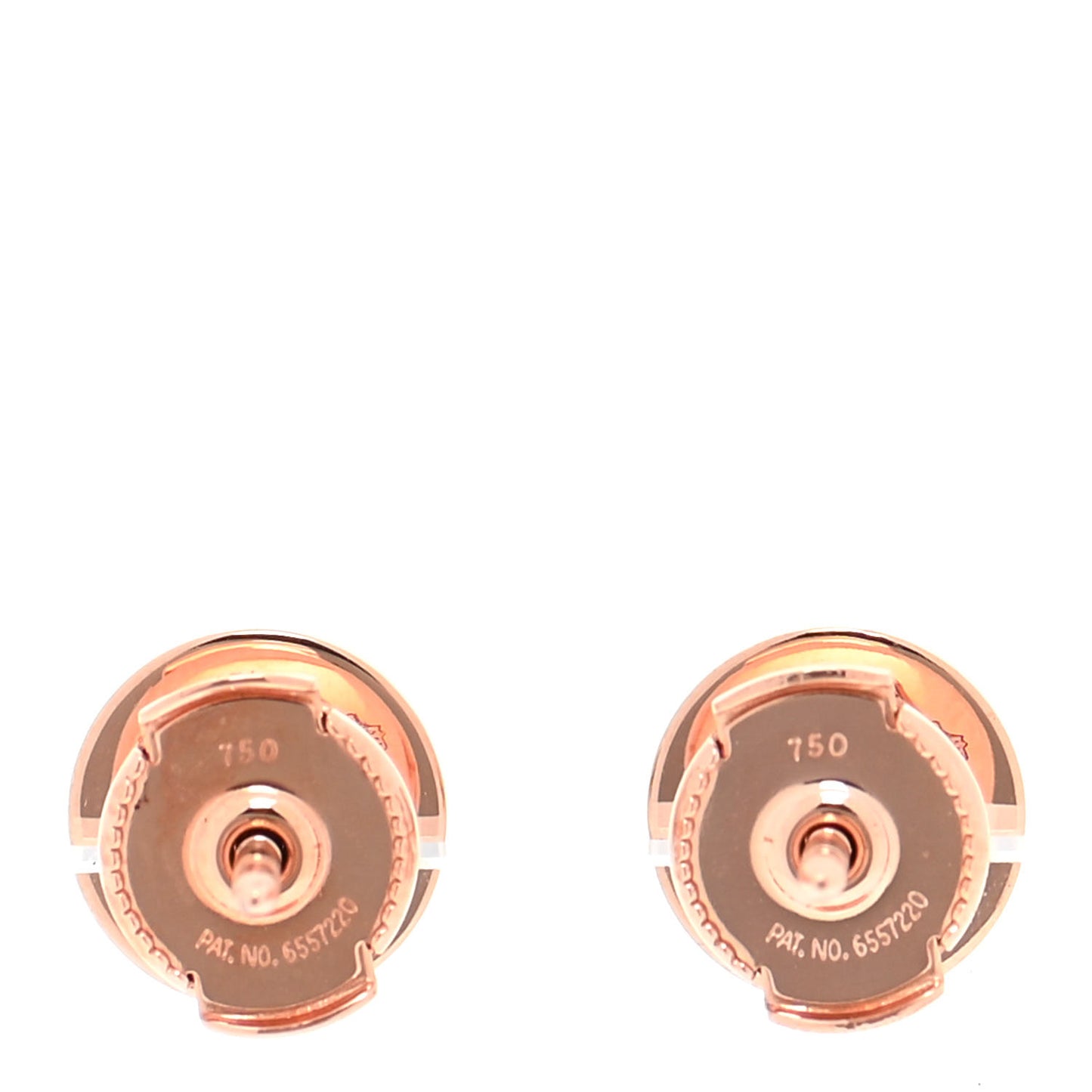 18K Rose Gold TPM Ex-Libris Stud Earrings