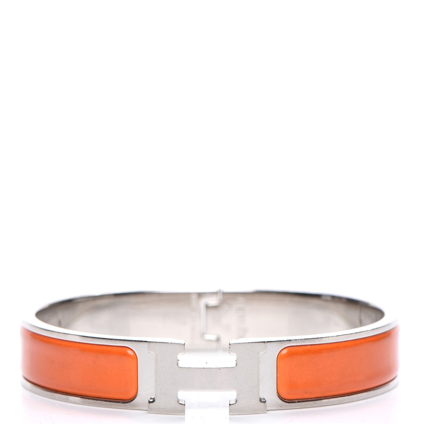 Hermes Enamel Narrow Clic Clac H Bracelet PM Orange 1 of 4