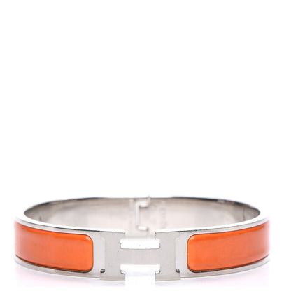 Hermes Enamel Narrow Clic Clac H Bracelet PM Orange 1 of 4