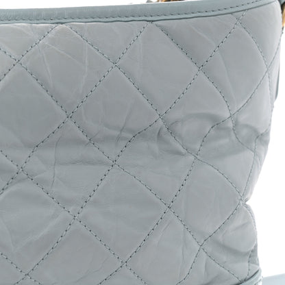 Chanel Aged Calfskin Quilted Medium Gabrielle Hobo Light Blue 13 of 13