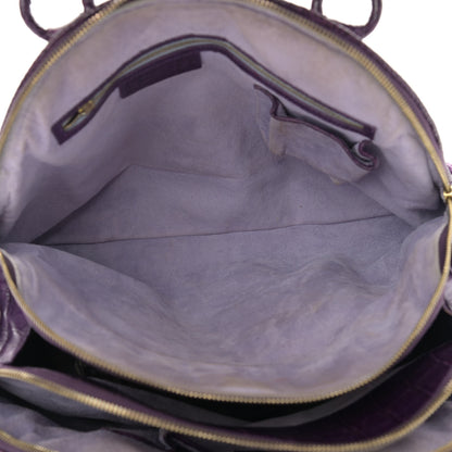 Nancy Gonzalez Crocodile Dome Satchel Purple 6 of 14