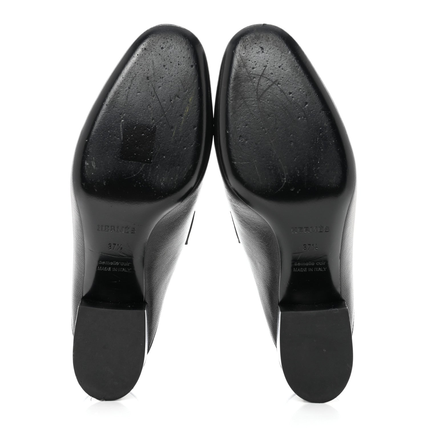 Hermes Goatskin Paradis Mules 37.5 Black 5 of 8