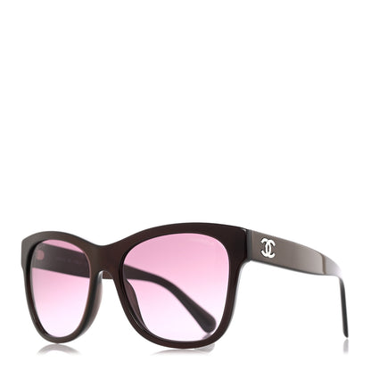 Chanel Acetate Square CC Sunglasses 5380 Burgundy Pink 1 of 9