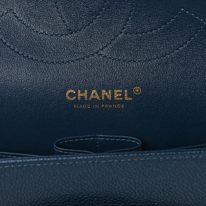 Chanel Caviar Quilted Jumbo Double Flap Dark Blue 6 of 12