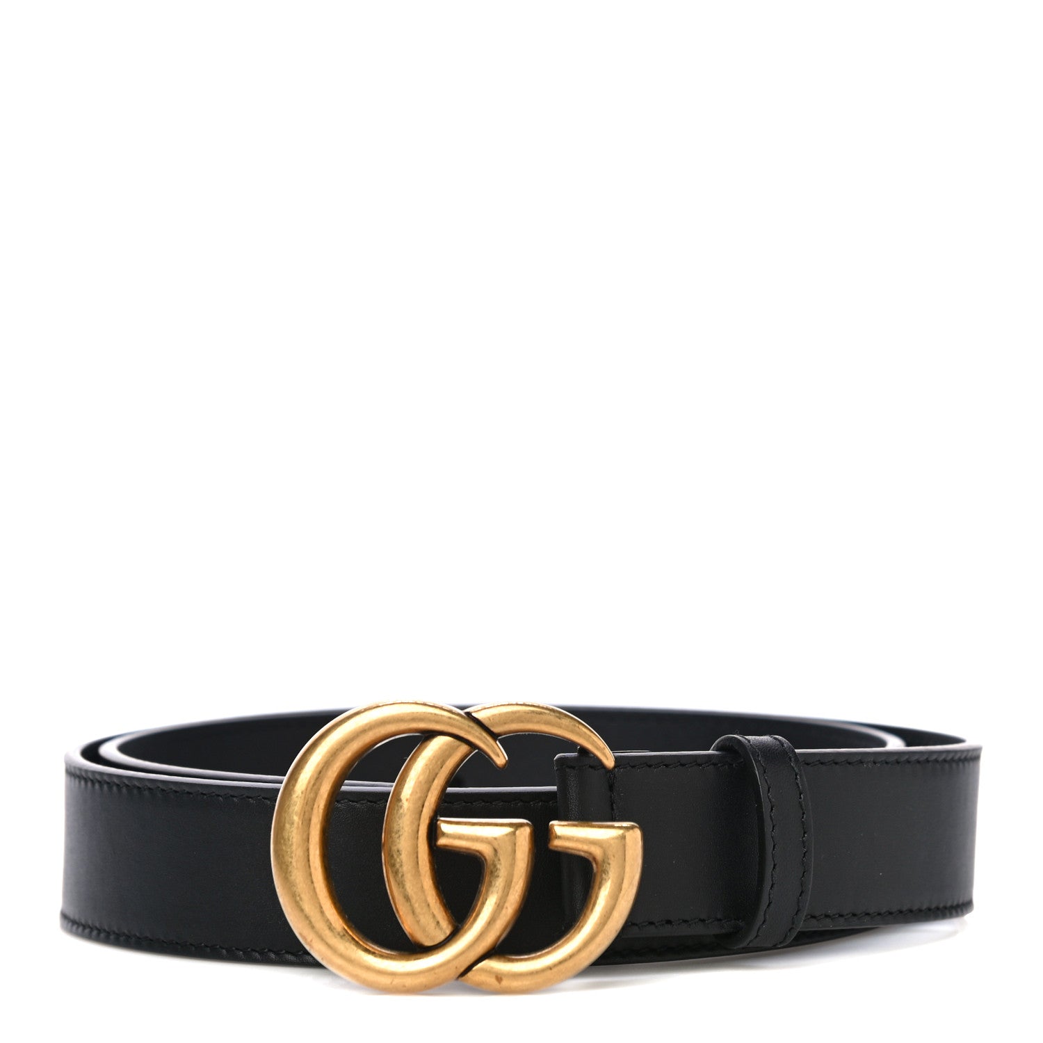Gucci Calfskin Double G 30mm Belt 80 32 Black 1 of 7
