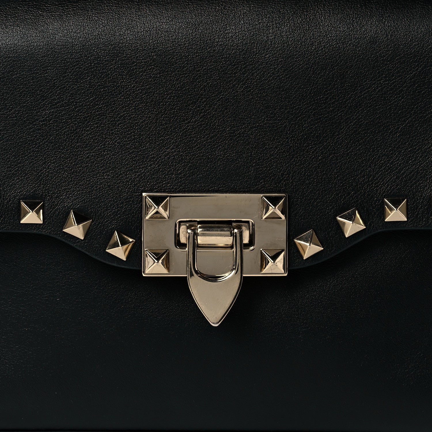 Valentino Garavani Vitello Medium Rockstud Flip Lock Crossbody Bag Black 7 of 9