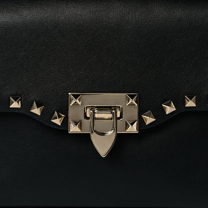 Valentino Garavani Vitello Medium Rockstud Flip Lock Crossbody Bag Black 7 of 9