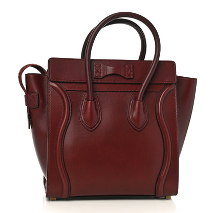 Celine Smooth Calfskin Micro Luggage Burgundy 3 of 11