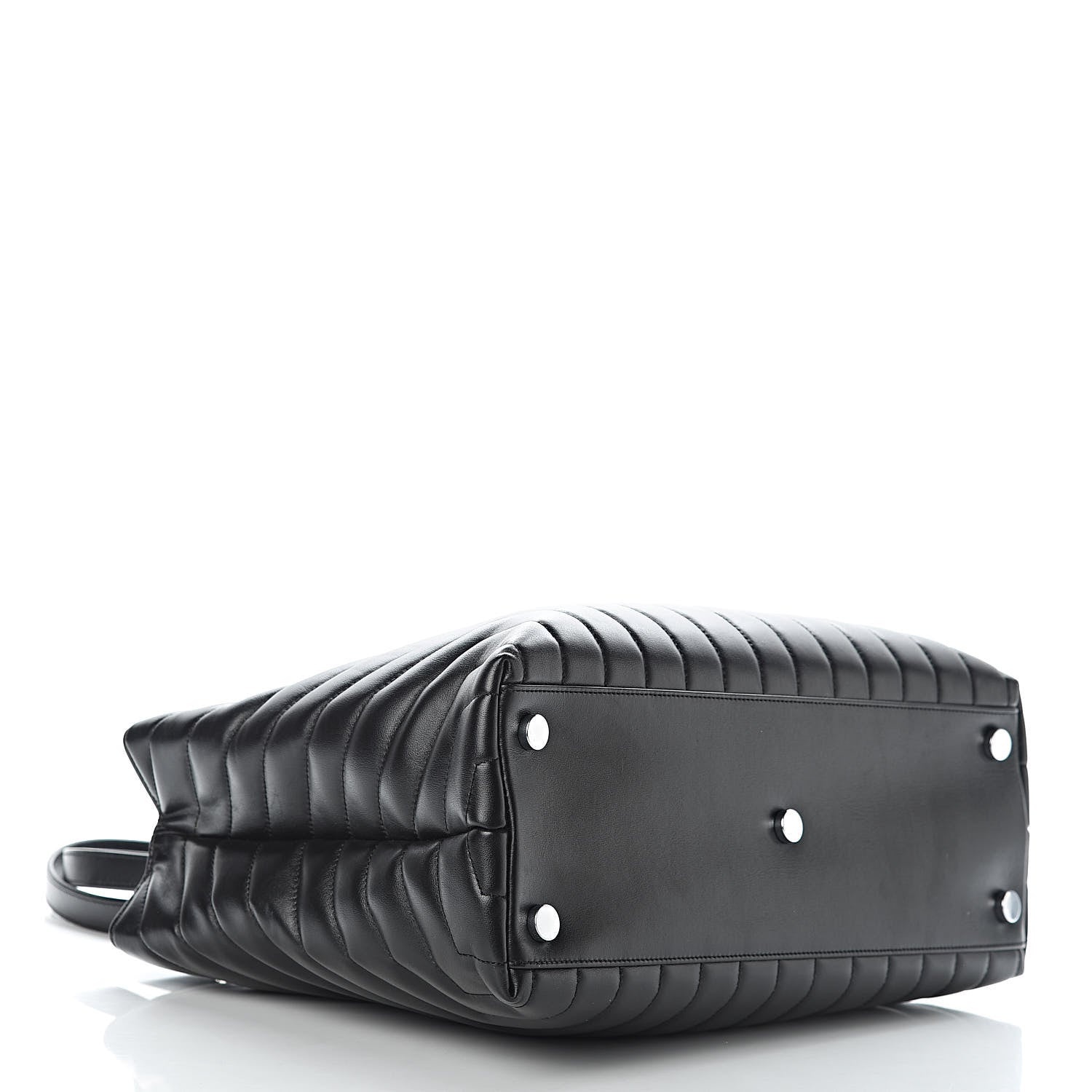 Saint Laurent Calfskin Y Quilted Monogram Large Loulou Shopper Black 4 of 11